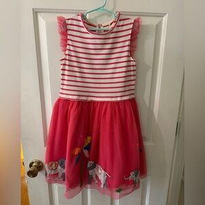 Mini Boden Pink and White Striped Dress